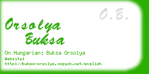 orsolya buksa business card